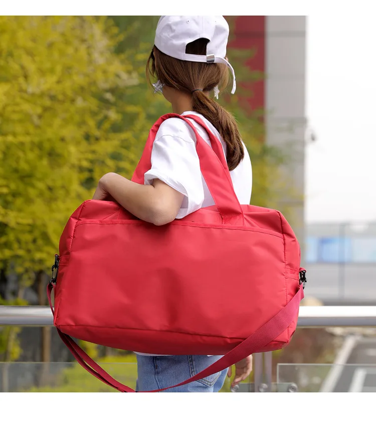 Men And Women Celebrity Style Fitness Sports Bag Light Waterproof Nylon Shoulder Bag Large Capacity Travel Boarding Hand Shoulde