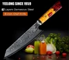 YEELONG Chef's Nakiri Knife 67 Layers Japanese Damascus Steel Chef Knife 8 Inch Damascus Kitchen Knife Epoxy Resin Wood Handle ► Photo 2/6