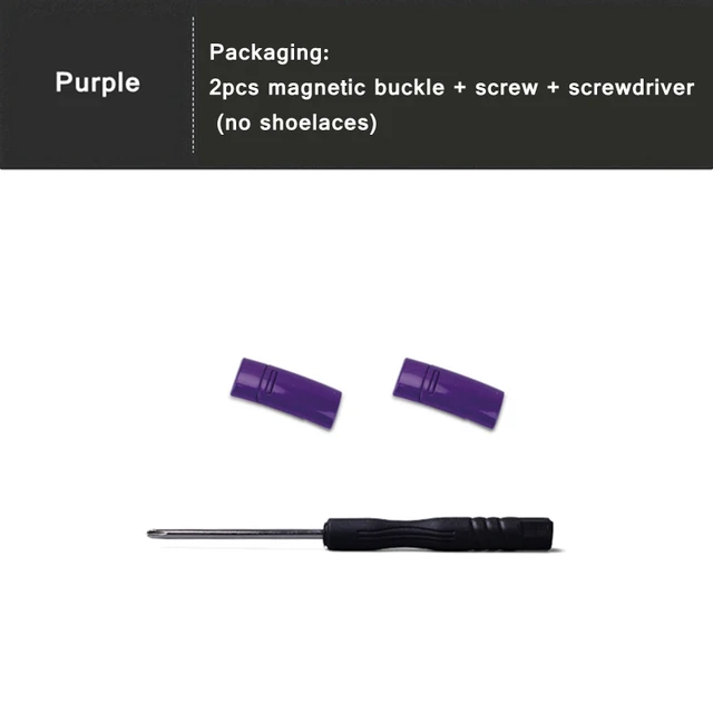 4pcs/pair Shoelace Buckle Metal Shoelaces Magnetic buckle Accessories Metal Lace Lock DIY Sneaker Kits Metal Lace Buckle Purple