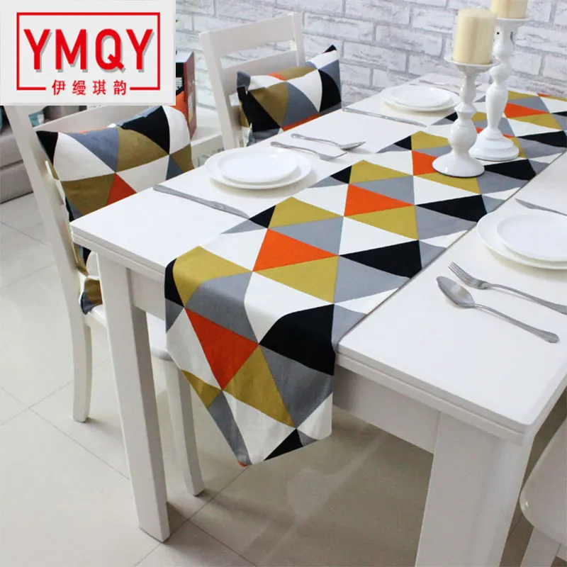 Mantel de mesa comedor geométrico imperno простые manteles tela lujo centro bandera camino cama|Настольные дорожки| |