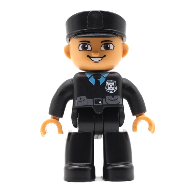 Big Size Action Figures City Princess Policemen Family Building Block Doll Character Accessory Toys Assembly Children Kids Gift Police