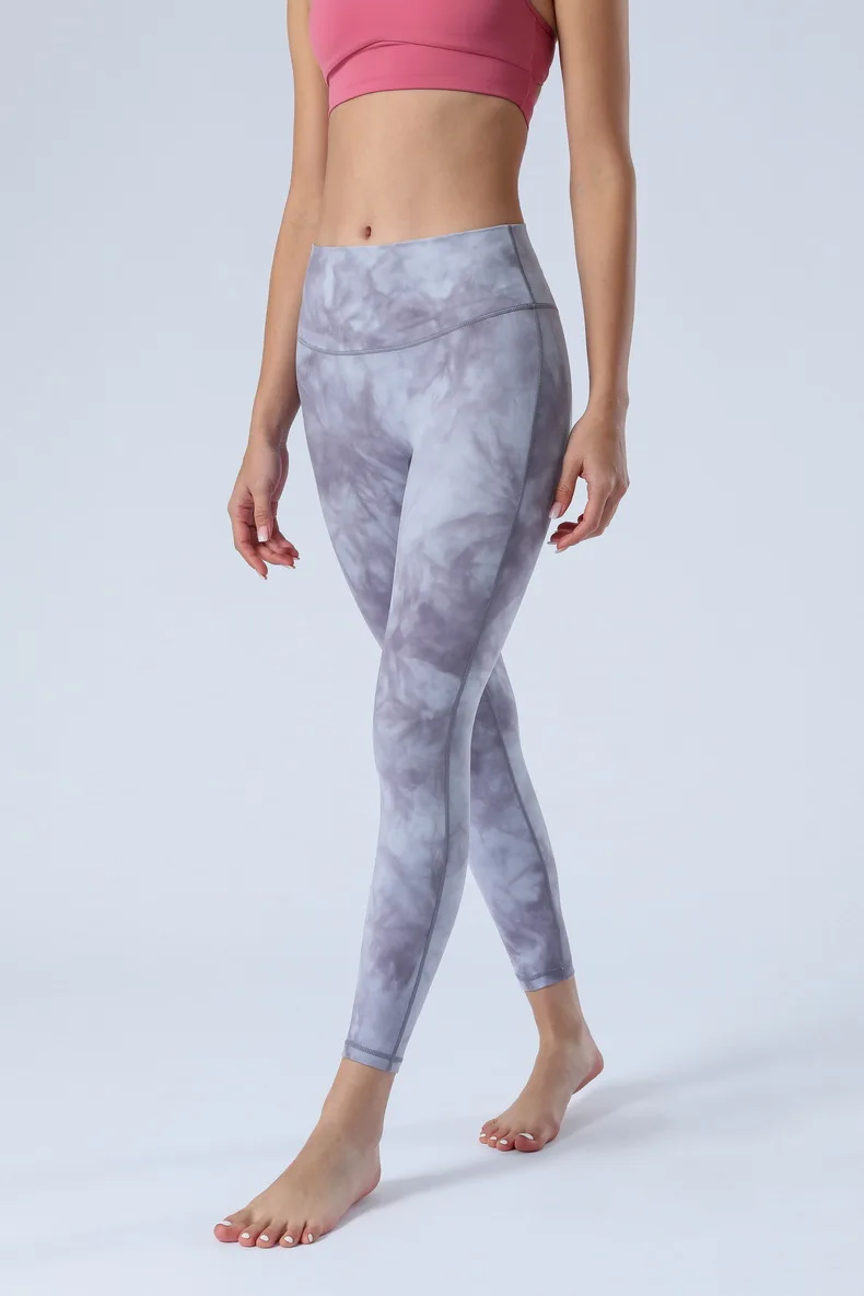 NWT 2021 Women Tight 25" Tie Dye Leggings No Front Seam Women Yoga Pants Buttery Soft Leggings Sport Women Fitness Pant flare jeans
