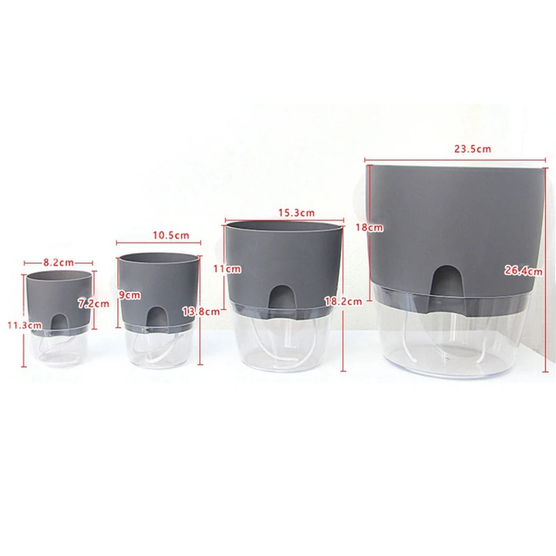 Пластик цветочный горшок с системой полива ручная работа 2 Слои самостоятельным