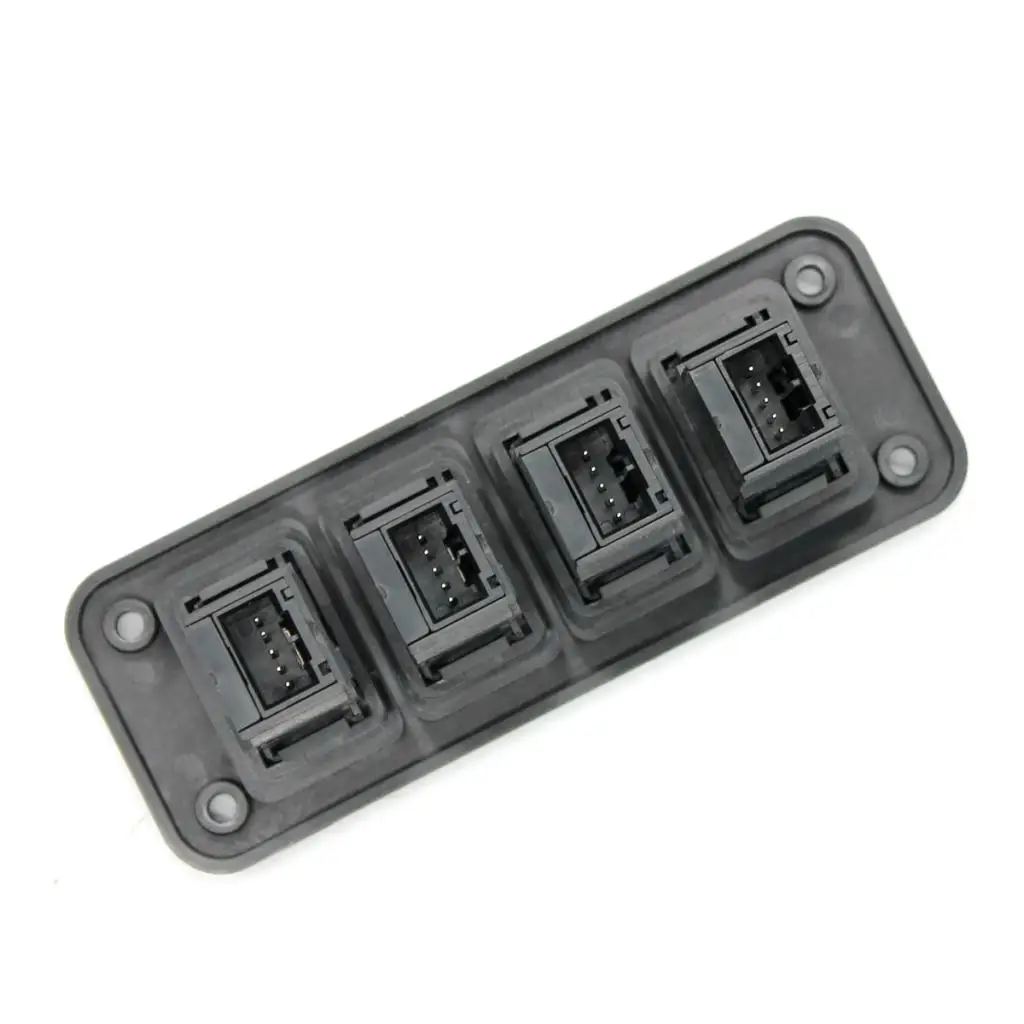 Auto Car 4 Gang White LED Rocker Toggle Light Switches Panel