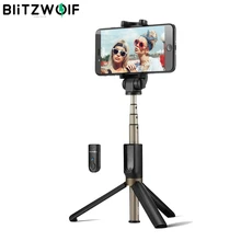 BlitzWolf BW BS3 3 in 1 Wireless bluetooth Selfie Stick Tripod Mini Extendable Monopod Universal For