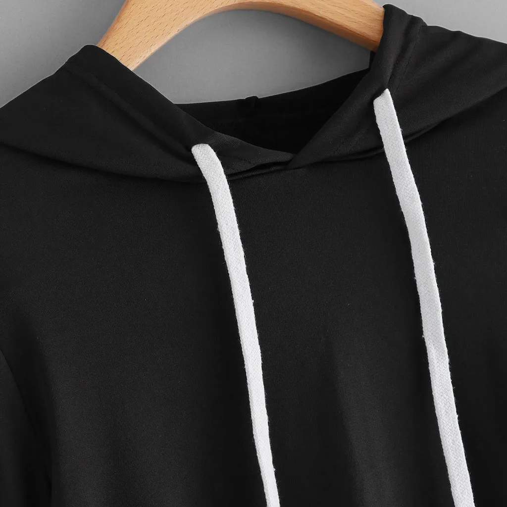 JAYCOSIN Fashion Women Casual Simple Round Neck Sweatshirt Long Sleeve Comfortable Soft Chic Hoodie Pullover Tops Blouse