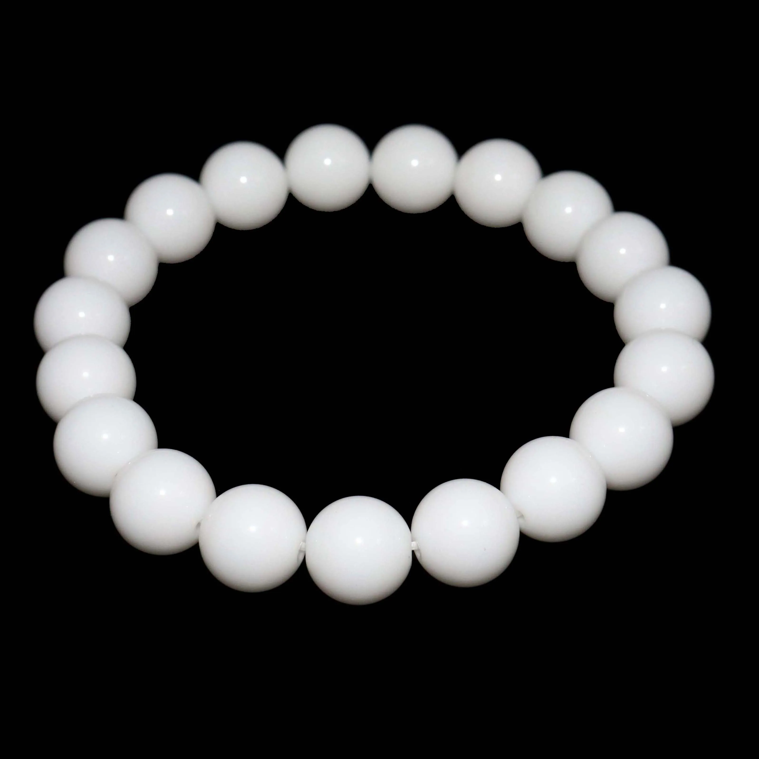 White glass Передача удачи 6 8 10 мм натуральный камень Бусины Агаты Кристалл Стекло браслеты с бирюзой для женщин мужчин Йога браслет Femme подарки - Окраска металла: White glass