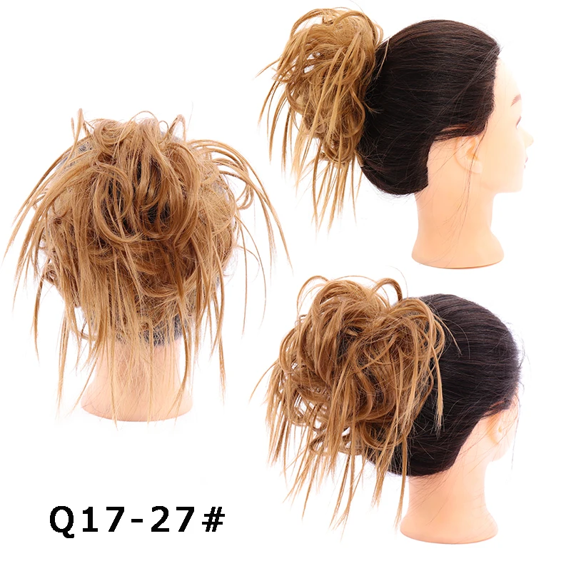 Moda cabelo bagunçado булочка espalhados elástico Плутон cinto повязка cachos uma variedade de де Pacote | Шиньоны и