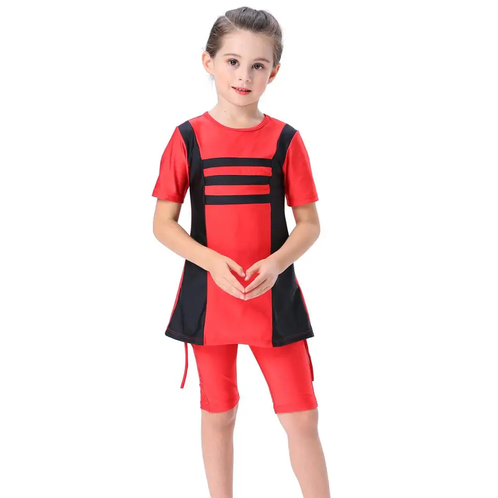 Girls Muslim Swimwears Baby Swim Long Swimsuits Islamic Children Arab Islam Beach Wear Kids Swim Suits Surf Pants 3pcs muslim swimwear