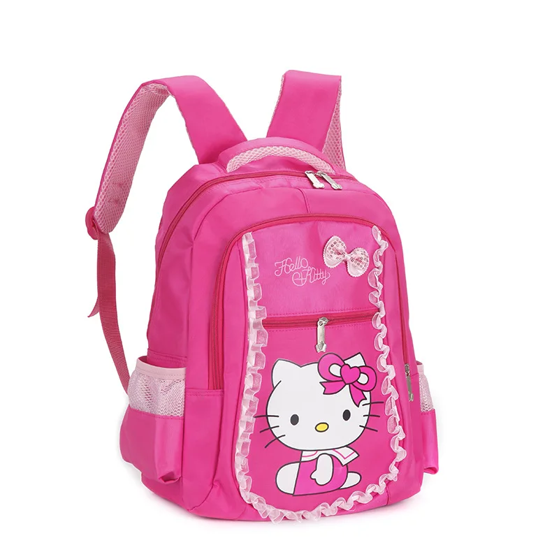 Kid Plush Backpack Cartoon Pink Hello Kitty Backpacks Cute hellokitty Fashion Girls Women Single Shoulder - Цвет: Красный