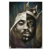 Portrait Of Big And Tupac Canvas Paintings On The Wall Posters And Prints 2Pac Modern Wall Art Canvas Pictures Home Decoration ► Photo 3/6