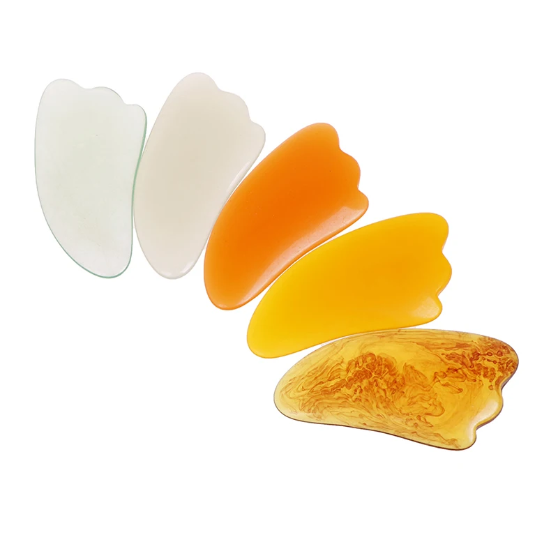 1pcs Neck Massager Guasha Board SPA Scraper For Face Leg Back Arm Beauty Massage Tool Resin Guasha Scraping Massage Tool