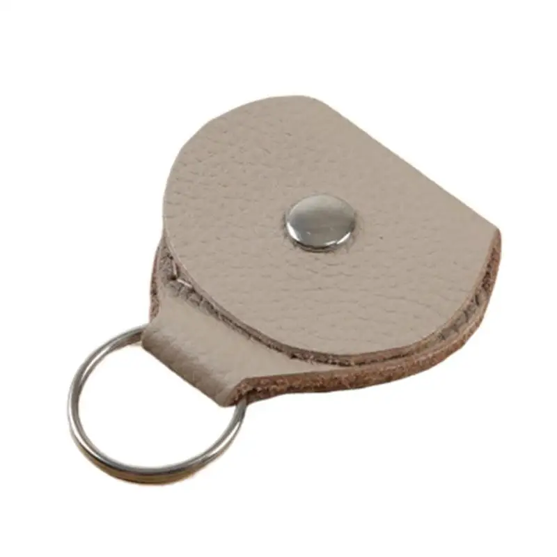 beige Высокое качество гитарный медиатор держатель PU гитарный чехол для хранения медиатора сумка брелок форма аксессуары для гитары - Цвет: beige