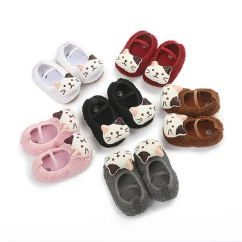 

Toddler Baby Girls Animal Shoes Leather Shoes Fashion Baby Boy Girl Cute Cat Shoes Anti-Slip Casual Walking Shoes