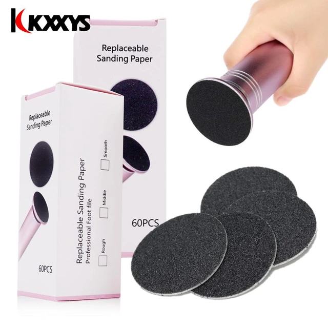 60Pcs Sanding Disc Sandpaper Electric Foot Care Pedicure Dead Skin Remover  Tool