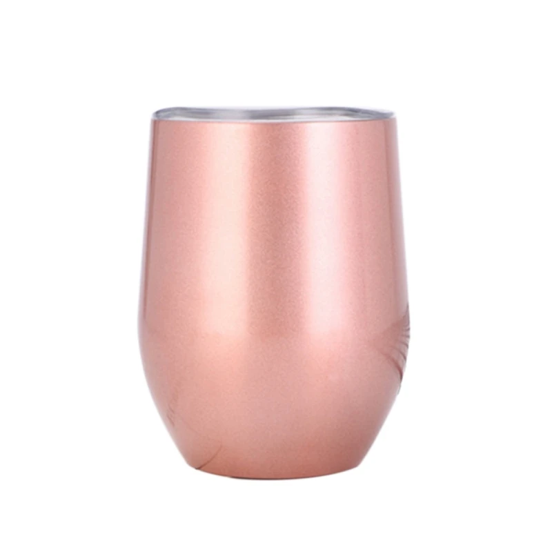 MJ 12oz Stainless Steel Insulation Cup Wine Tumbler with Lid Wine Glass Double Layers Wall Durable Coffee Mug for Cocktail Beer - Цвет: MJ