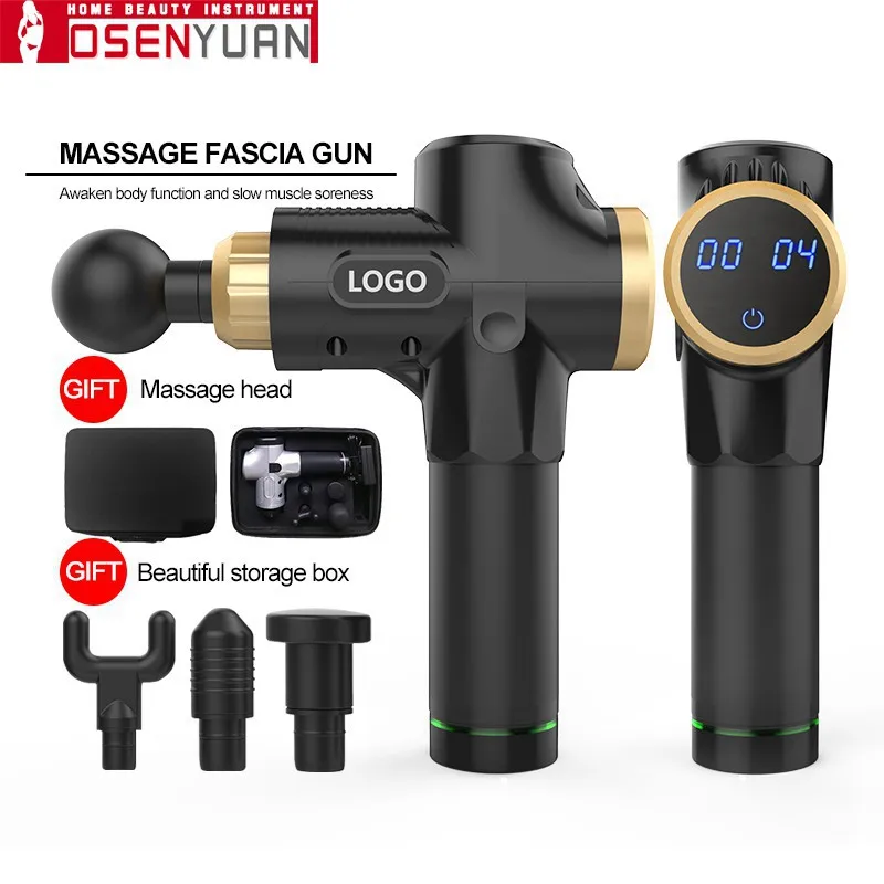 

2020 Newest LCD display Muscle Massage Gun Deep Tissue Massager Therapy Gun Exercising Muscle Pain Relief Body Shaping