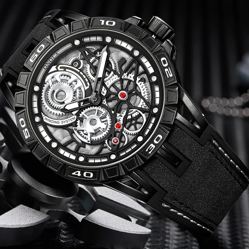 ONOLA brand cool quartz watch male Fashion casual Sport Unique dial Mens Watch Japan Movement milit
