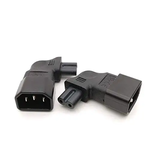 C14-C7 левый изгиб AC Мощность адаптер IEC320 IEC 320 C14 разъем для C7 90 градусов левый и правый угловой Мощность гнездо «Папа-мама»