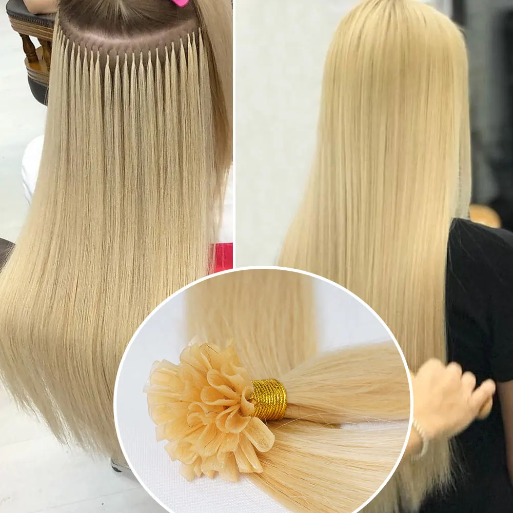 Натуральные накладные Человеческие волосы Remy Fusion для наращивания ногтей/u-образные прямые кератиновые предварительно склеенные человеческие волосы на капсулах 1 г/локон 1" 18" 2" 50 шт./ПАК