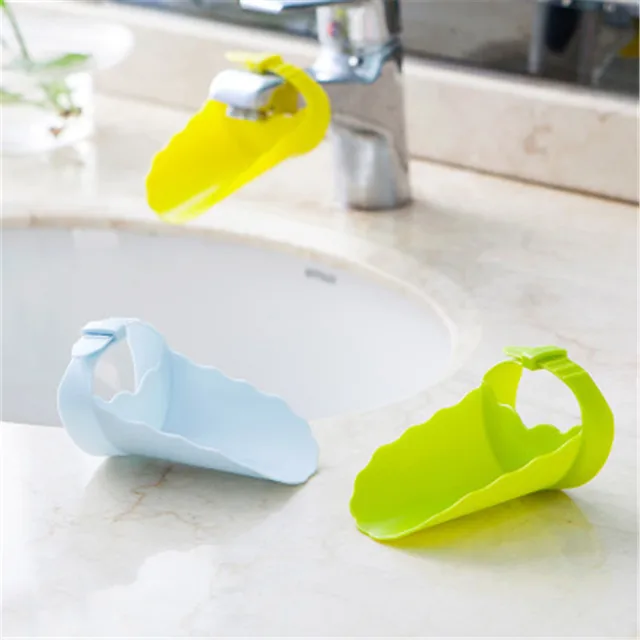 Silicone Baby Bath toys kids Faucet Extender children Hand Washing extender Bathroom Sink Rubber Water Reach Faucet sink 2