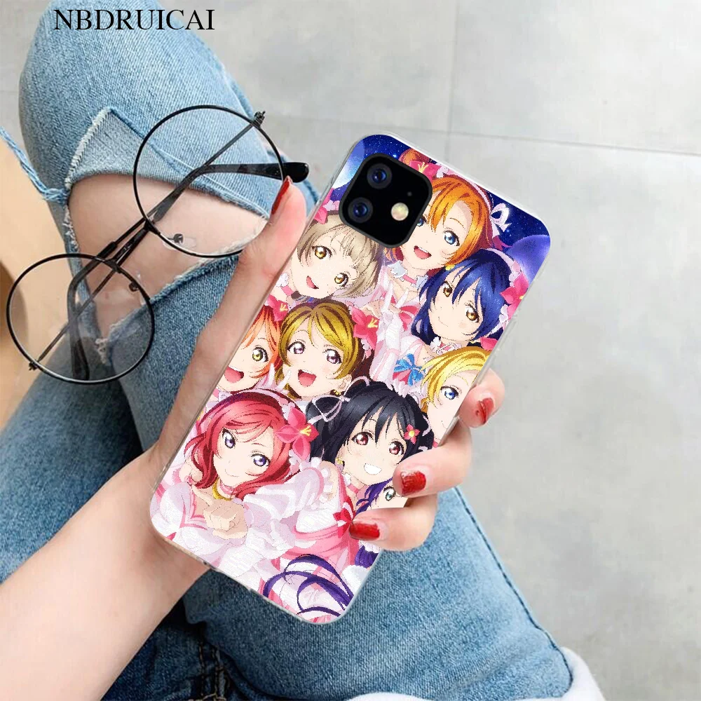 NBDRUICAI аниме красота Любовь Живая блестящая Милая телефонная Обложка для iPhone 11 pro XS