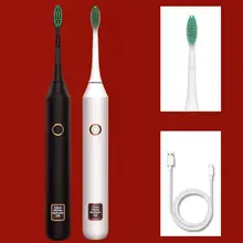 Взрослый 3 режима звуковой перезаряжаемый Водонепроницаемый Таймер батарея зубная щетка Водонепроницаемая аккумуляторная батарея работает