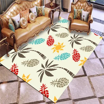 

3D Print Pineapple Carpet Cartoon Fruits Area Rug Colorful Large Mats Home Decor Playmate Rug For Bedroom Play Crawl Floor Mat