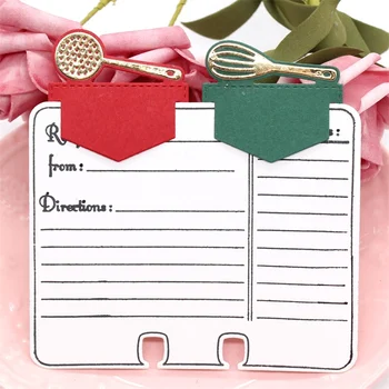 

Recipe Memory Dex Stamp and Metal Cutting Dies for DIY Scrapbooking/Card Making/Kids Fun Decoration Supplies