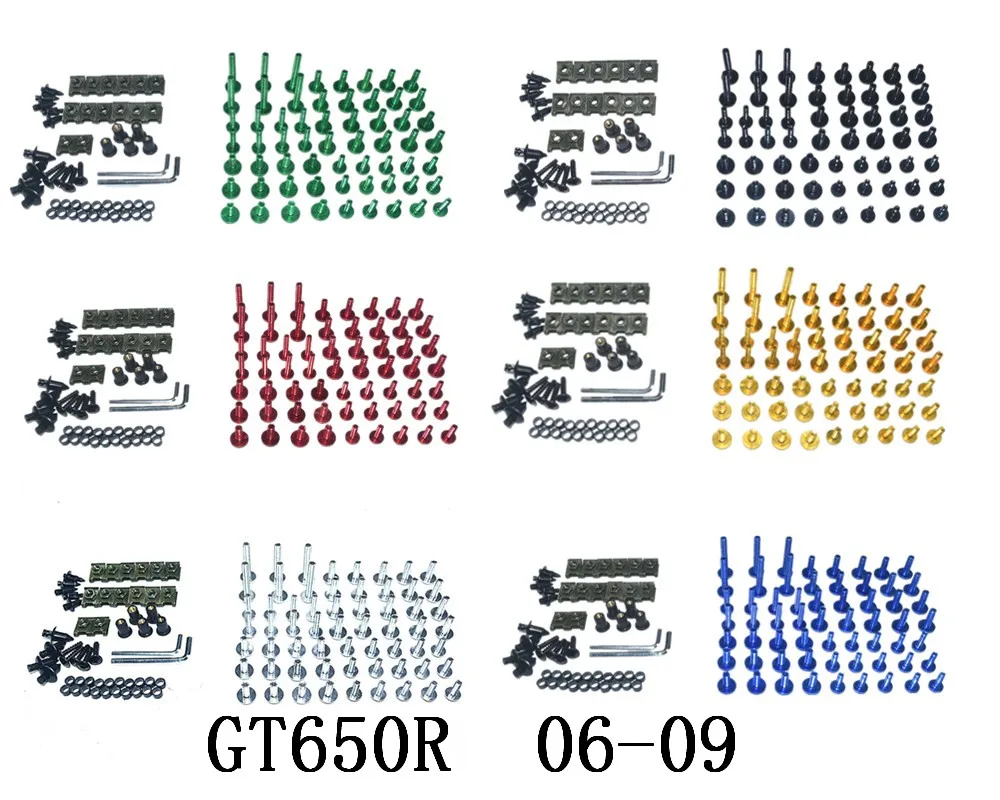 Мотоцикл Полный Обтекатель Болты Комплект болты для кузовных работ для Fit HYOSUNG GT650R 2006-2009