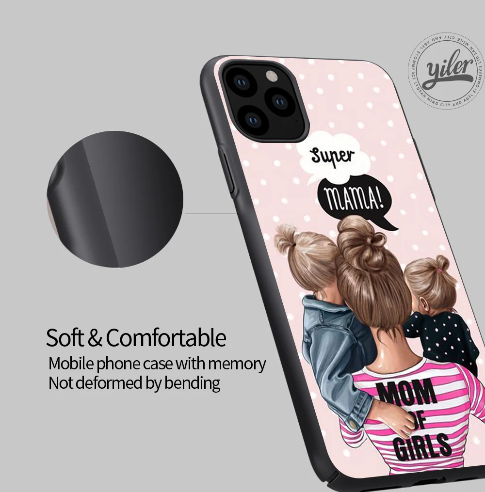 Девочка ребенок женщины мама чехол для телефона для Apple iPhone 11 Pro Max черный мягкий силиконовый чехол для телефона для iPhone 11 Pro прозрачный смартфон