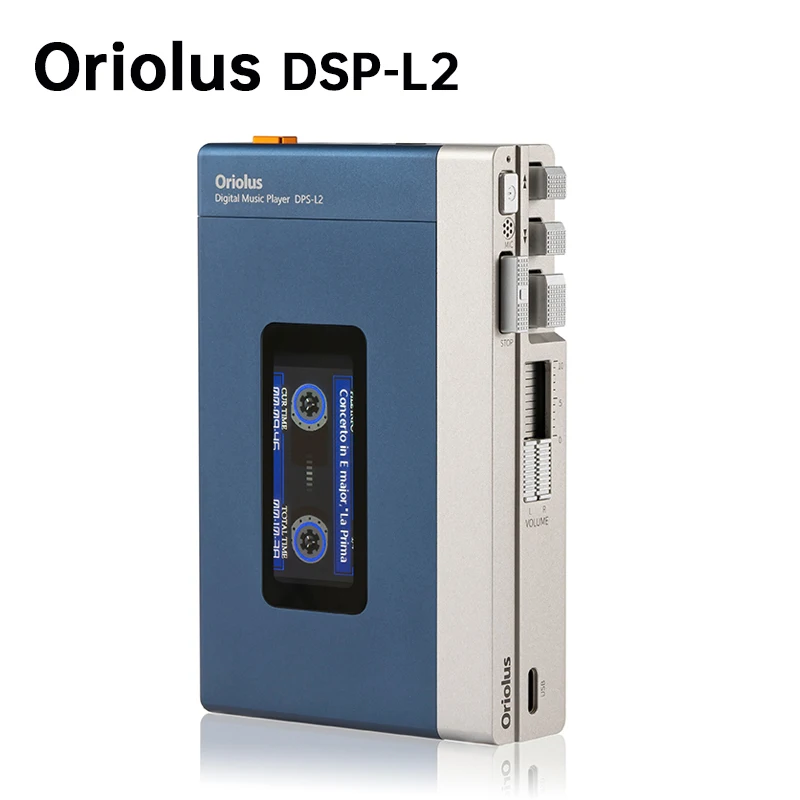 Oriolus DPS-L2 ES9038 Pro USB DAC OPA1612 DSD256 384kHz/32Bit 3.5+3.5&4.4mm Output Cassette Classic Look HiFi Music Player