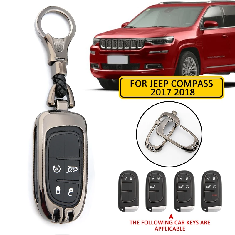 Автомобильный держатель для ключей, накладка на брелок, подходит для Jeep Compass, аксессуары для интерьера, чехол для ключей из алюминиевого сплава, Новинка