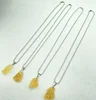 Natural stone yellow crystal Black Tourmaline Repair Ore Can Be Used Charm Citrine Pendant For DIY Jewelry Making Necklace 1pcs 6