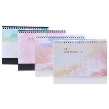 

2020 Calendar Dreamy Colorful Desktop Standing Coil Paper Calendar Memo Daily Schedule Table Planner Yearly Agenda Organizer