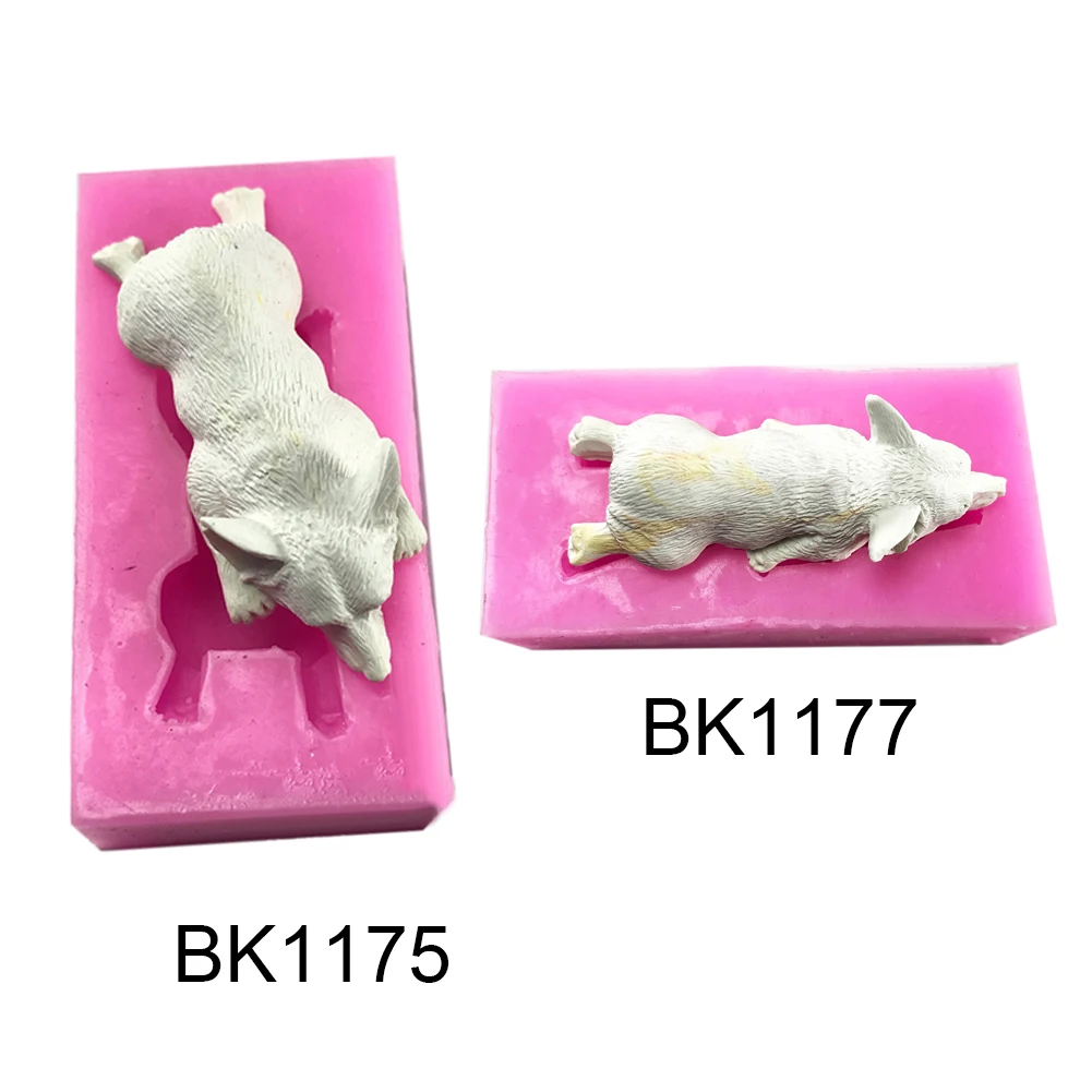 Силиконовая форма милый 3D Животный цемент форма DIY Keji собака форма штукатурка Арома форма домашний декор силиконовая форма бетона для штукатурки