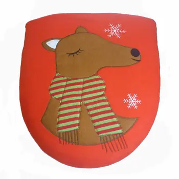 

Christmas Decorations Toilet Seat Cover Snowman Elk Toilet Lid Decor Elf New Year Xmas Christmas Bathroom Ornaments Supplies