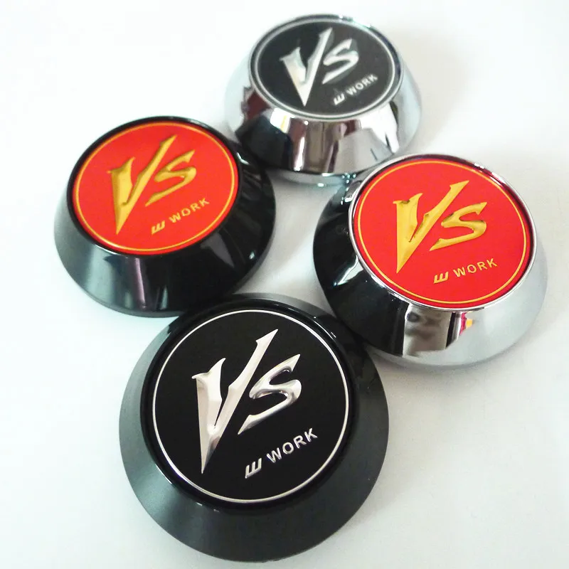 

4pcs For VS W WORK 65mm Wheel Center Hub Cap Covers Car Styling Emblem Badge Logo Rims Cover 45mm Stickers Accessories