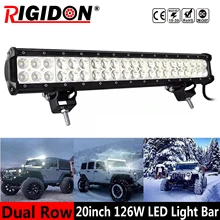 

RIGIDON 20 inch 126W 12V 24V LED Light Bar Combo Beam Dual Row Work Lamp Lights for Jeep Offroad UTE SUV ATV 4WD Truck Tractor