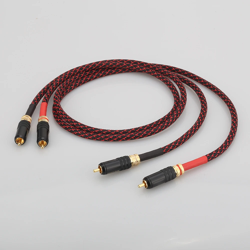 A54 пара HI-End Чистый медный RCA к аудио кабель 2RCA соединительный OFC | Электроника