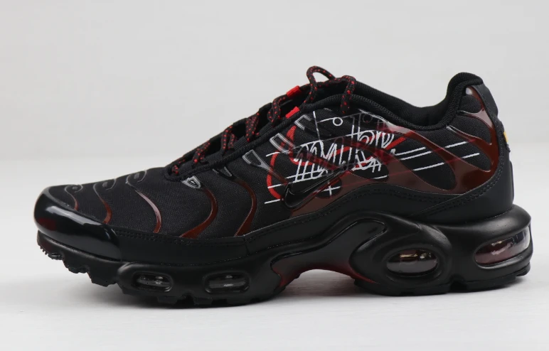 Nike TN Air Max Plus Frequency Pack Оригинальные желтые черные мужские кроссовки удобные спортивные легкие кроссовки# AV7940-700 - Цвет: CK9392-001