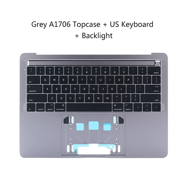 A1706 Topcase США клавиатура подсветка трекпад для Macbook retina Pro 1" A1706 Подставка для рук Серый Серебристый - Цвет: G No Trackpad