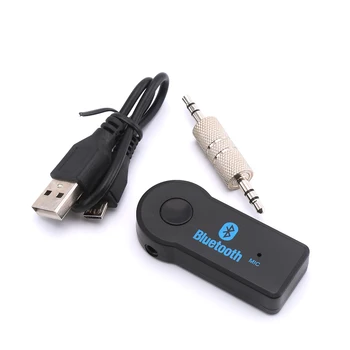 

2021 Handfree Car Bluetooth Music Receiver Universal 3.5mm Streaming A2DP Wireless Auto AUX Audio Adapter With Mic For Phone MP3