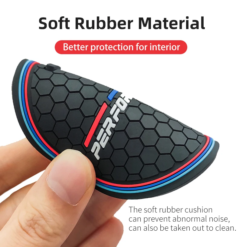 2Pcs Anti-Slip Cup Mat For BMW F10 F30 F15 E60 E83 F01 G11 F25 G01 E91 G02 F15 G05 E70 F16 G06 M Car Coasters Cup Holder Mats