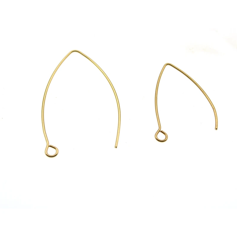 50pcs Gold Stainless Steel Ear Wires V Shape Earrings Hook DIY Jewelry Earring Making Handicraft Accessories 30mm 40mm