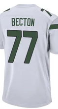 Customized Stitch For Men Women Kid Youth Mekhi Becton White Black Green American Football Jersey T Shirt