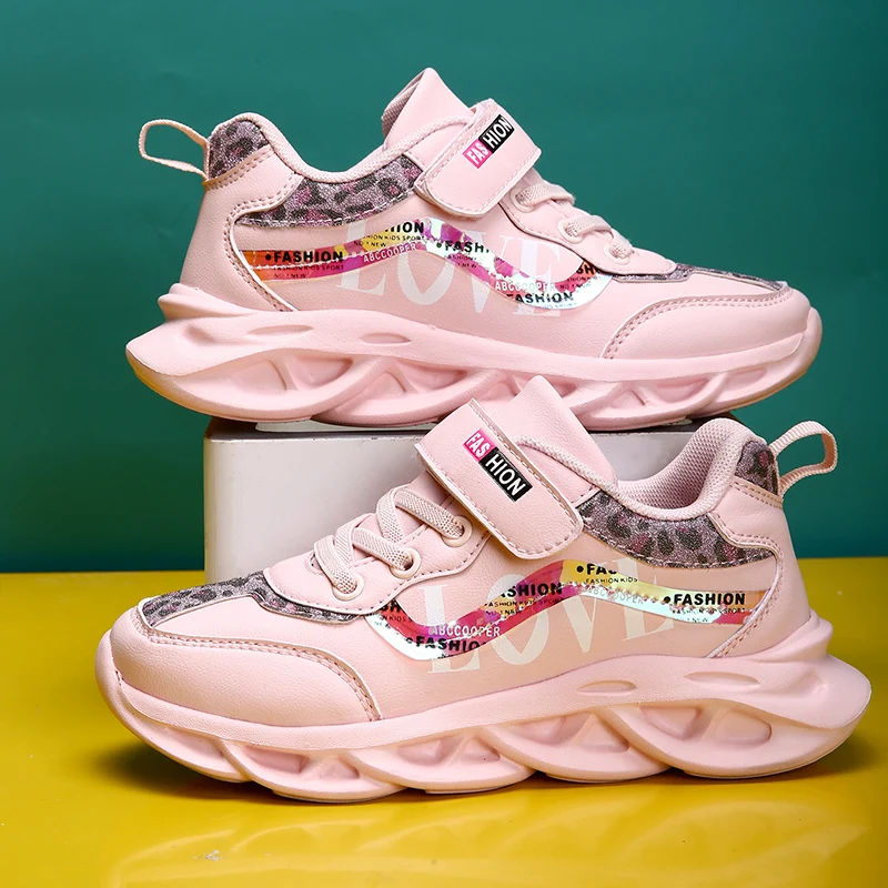 Spring New Kids Pu Leather Shoes Baby Girls Sport Sneakers Children Shoes Boys Fashion Casual Shoes Soft Brand Trainer