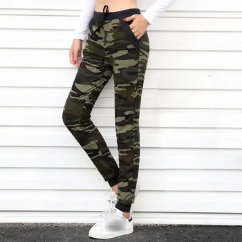 

Camouflage Joggers Women Sweatpants Harem Camo Pants Drawstring Pantalones Femme Mujer Loose Female High Waist Pocket