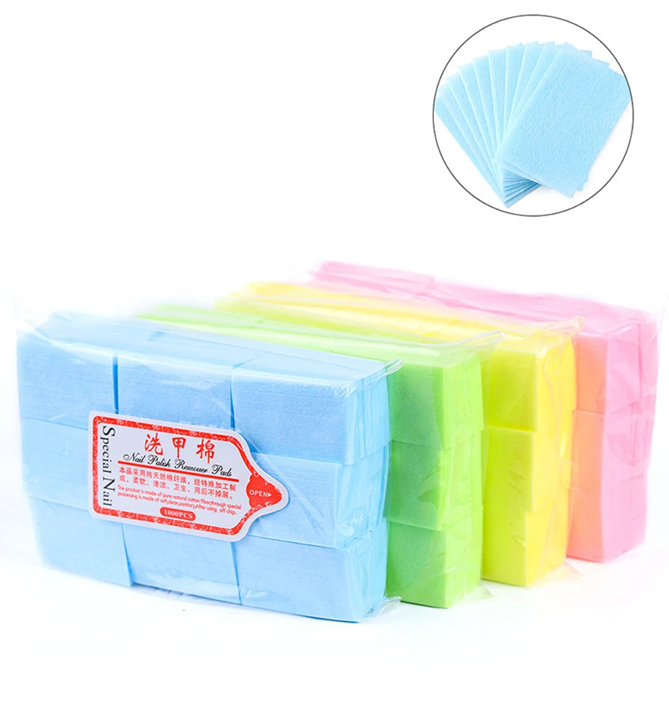 600Pcs Lint-Free Nail Wipes Napkin For Manicure Nail Gel Polish Removal Wraps Cotton Nail Polish Remover Nail Art Tools