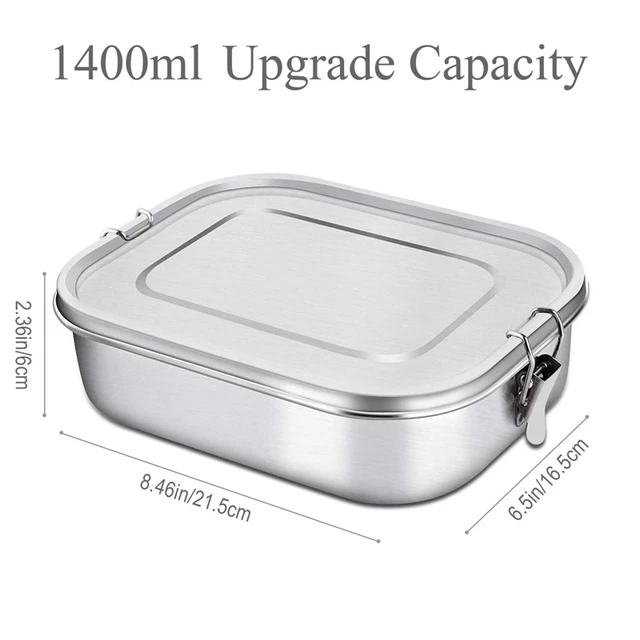 Stainless Steel Lunch Box, 1400 Ml, Stainless Steel Lunch Box